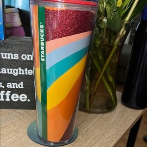 Starbucks Colorful Tumbler with Glitter